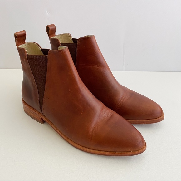 Nisolo Shoes - Nisolo Everyday Chelsea Pointed Boot Brandy 7